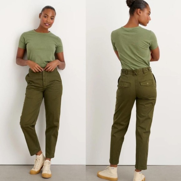 NEW Alex Mill Boyish Chino Pants In Militray Olive Size 6
